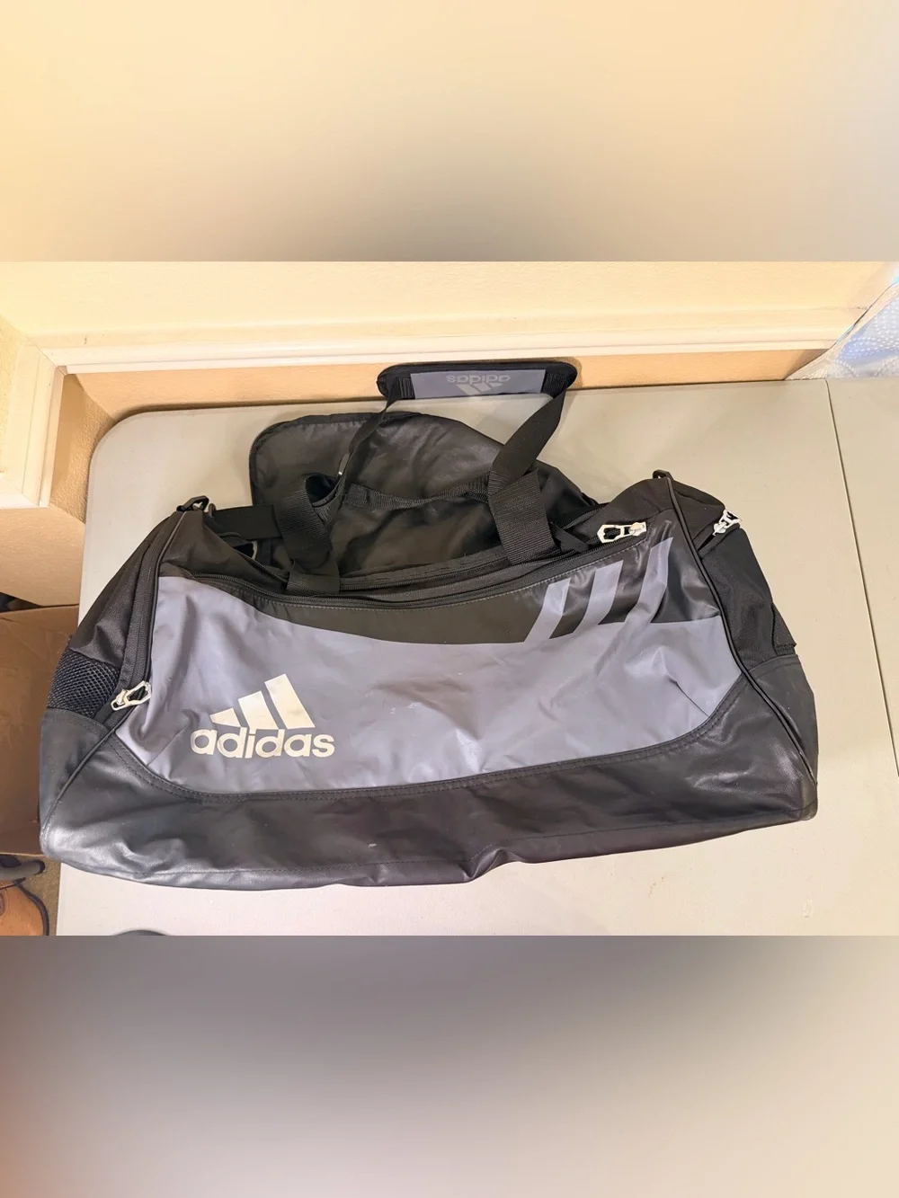Adidas Black and Gray Men’s Duffel Bag